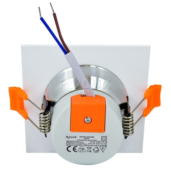 Oprawa sufitowa LED VENUS 470lm 7W kwadrat biala F5 S5 (307873).jpg