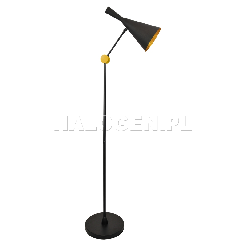 Czarna lampa podłogowa